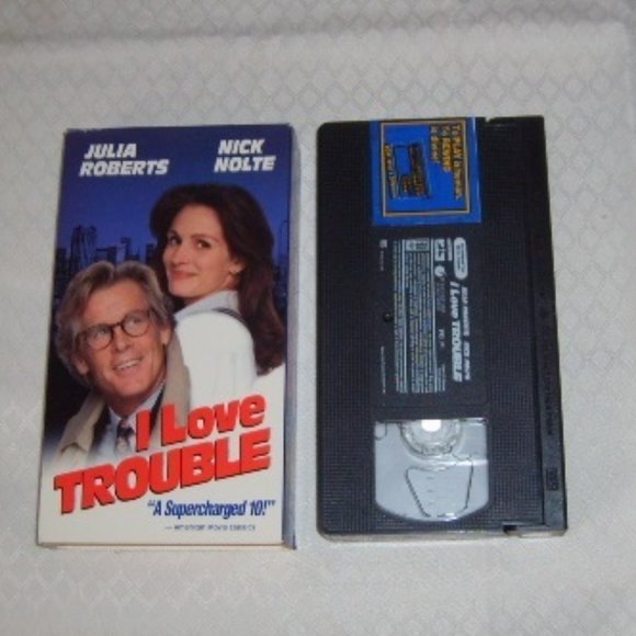 VHS Tape I Love Trouble Julia Roberts Nick Nolte - Picture 3 of 3